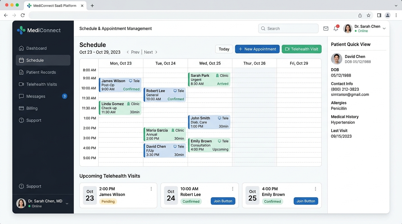 Maple Health Telehealth Web Application